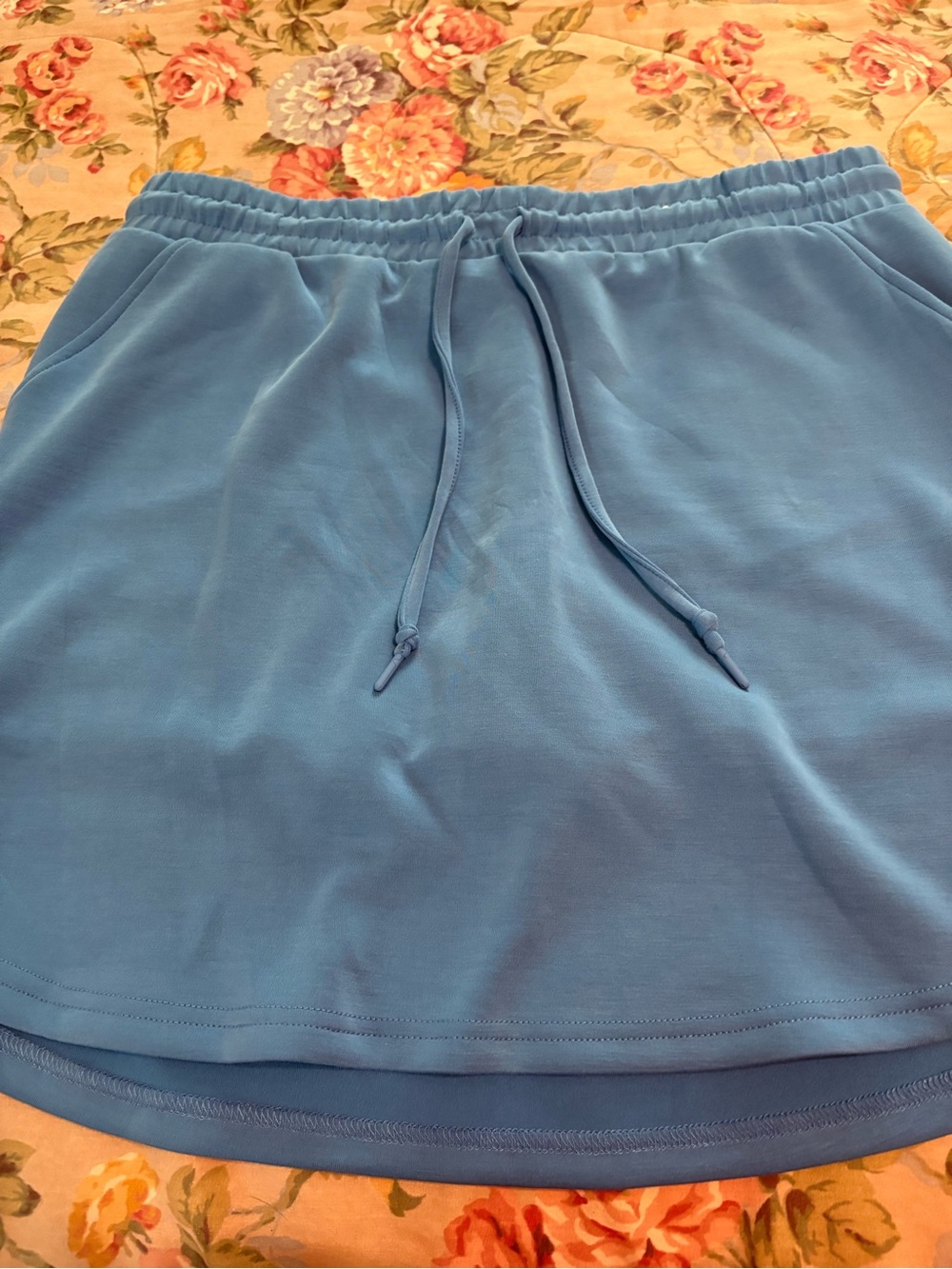Maurices Bright Blue Circle Skirt with Elastic Waist - Picture 2 of 5